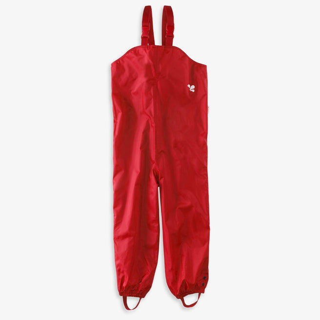 MUDDY PUDDLES Kids Red Waterproof Dungarees Recycled