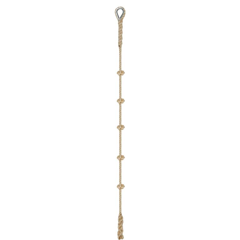 Cuerda de Trepa con nudos, color: beige, 4m