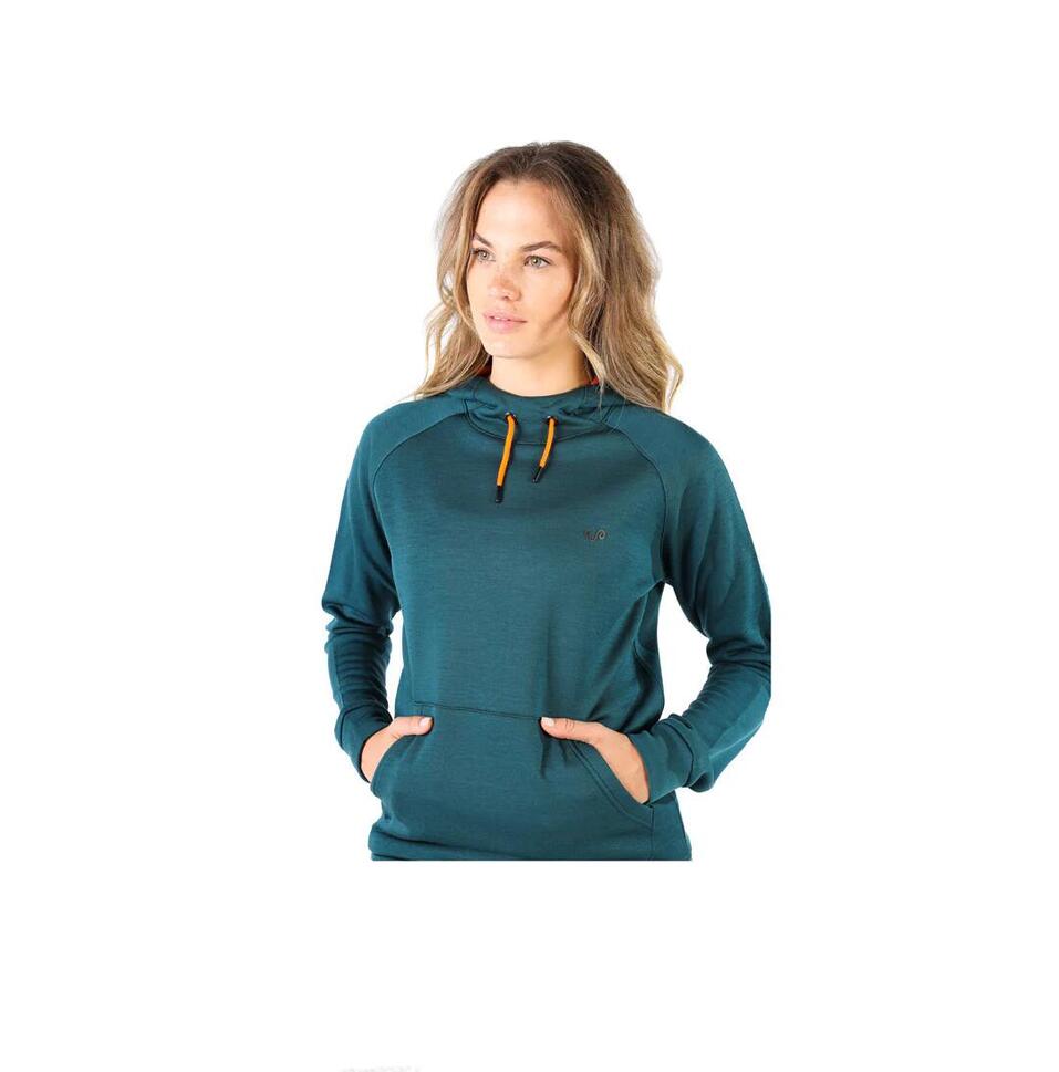 Bluza turystyczna dla dorosłych Woolona Scout z kapturem 100% Merino