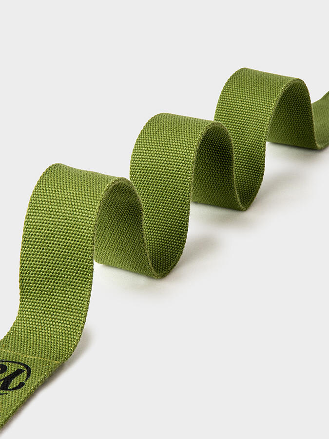 Yoga Studio Metal D-Ring Buckle Yoga Belt Strap 2.5m - Green 5/5