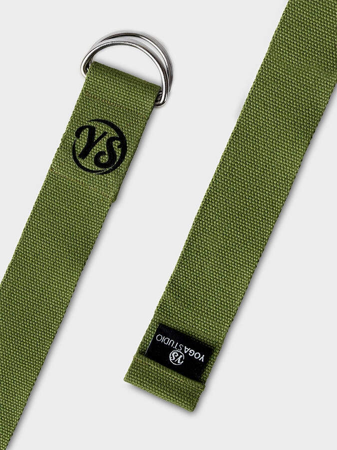 Yoga Studio Metal D-Ring Buckle Yoga Belt Strap 2.5m - Green 4/5