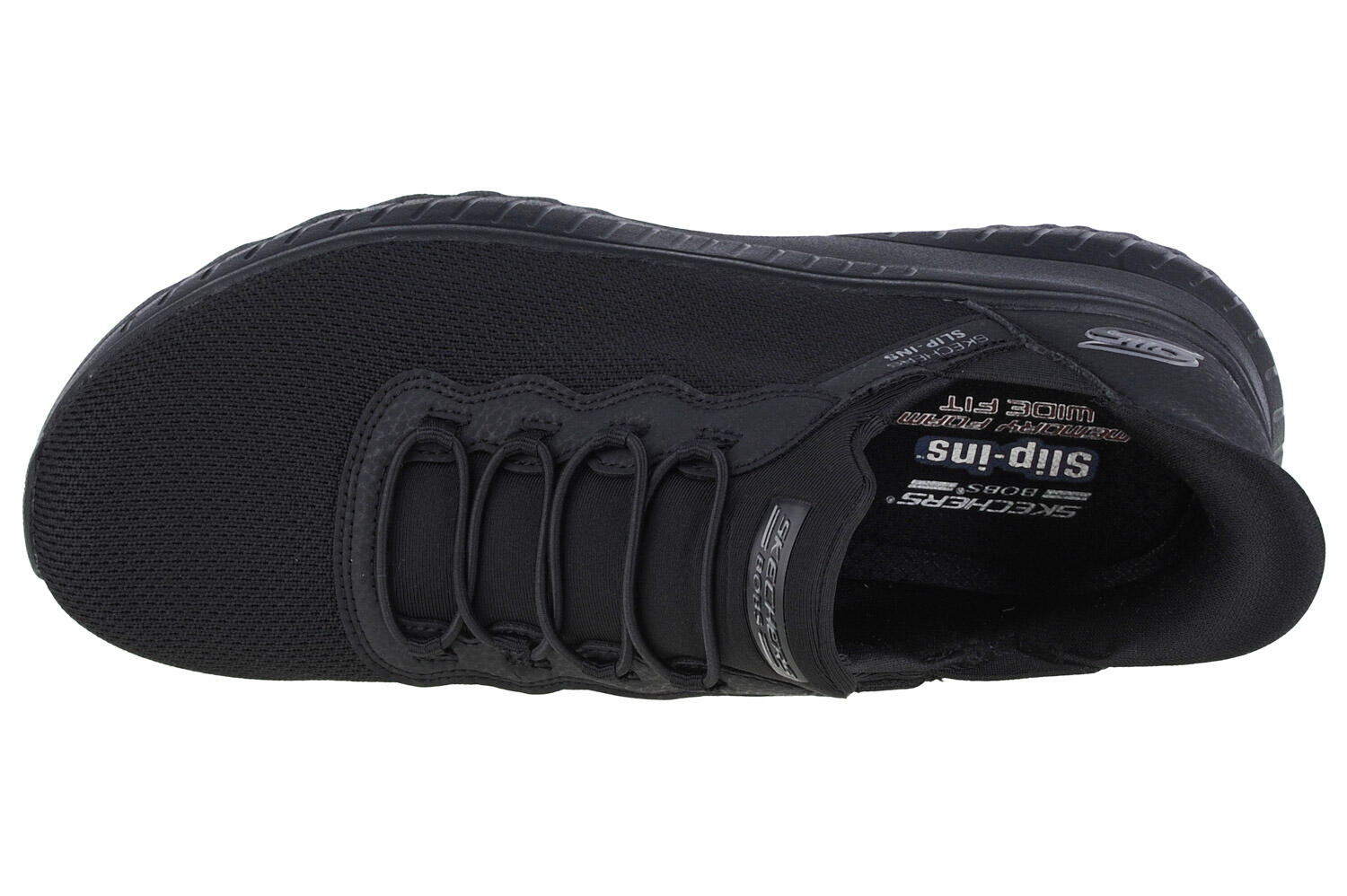 Skechers Damen WIDE FIT BOBS SQUAD CHAOS DAILY INSPIRATION Slip Ins Schwarz 3/7