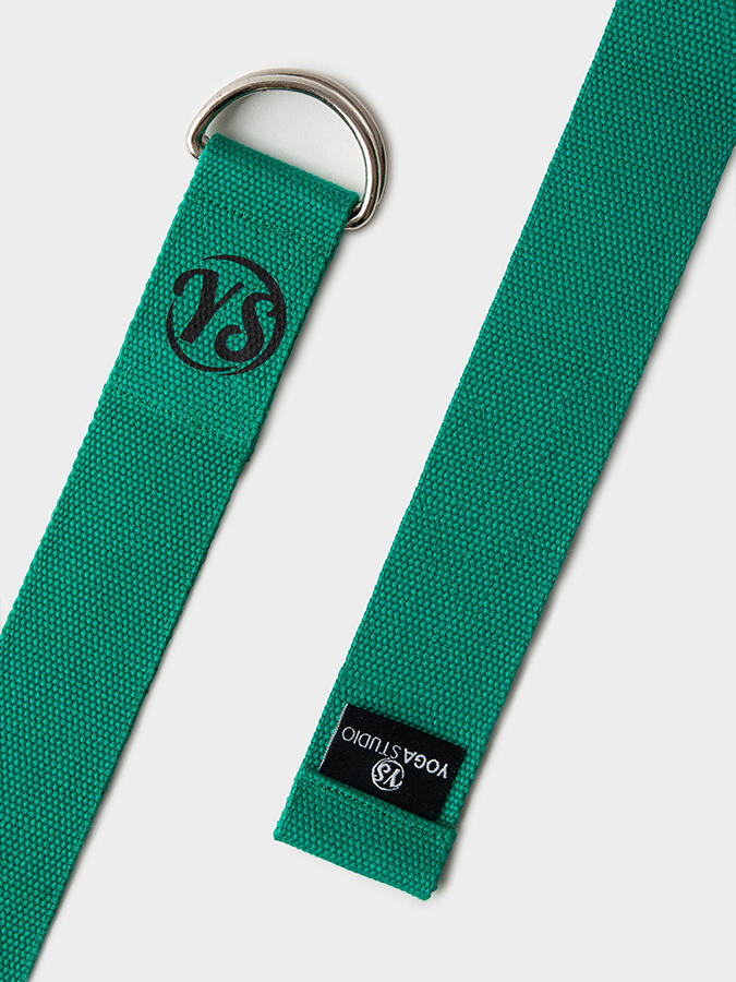 Yoga Studio Metal D-Ring Buckle Yoga Belt Strap 2.5m - Jade Green 3/5
