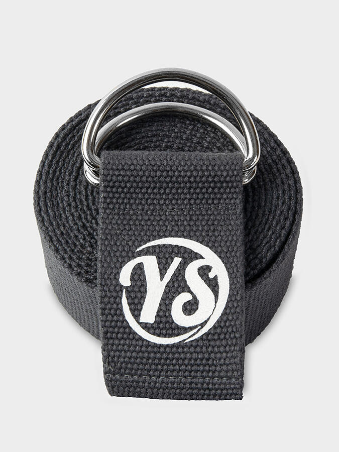 YOGA STUDIO Yoga Studio Metal D-Ring Buckle Yoga Belt Strap 2.5m - Graphite Grey