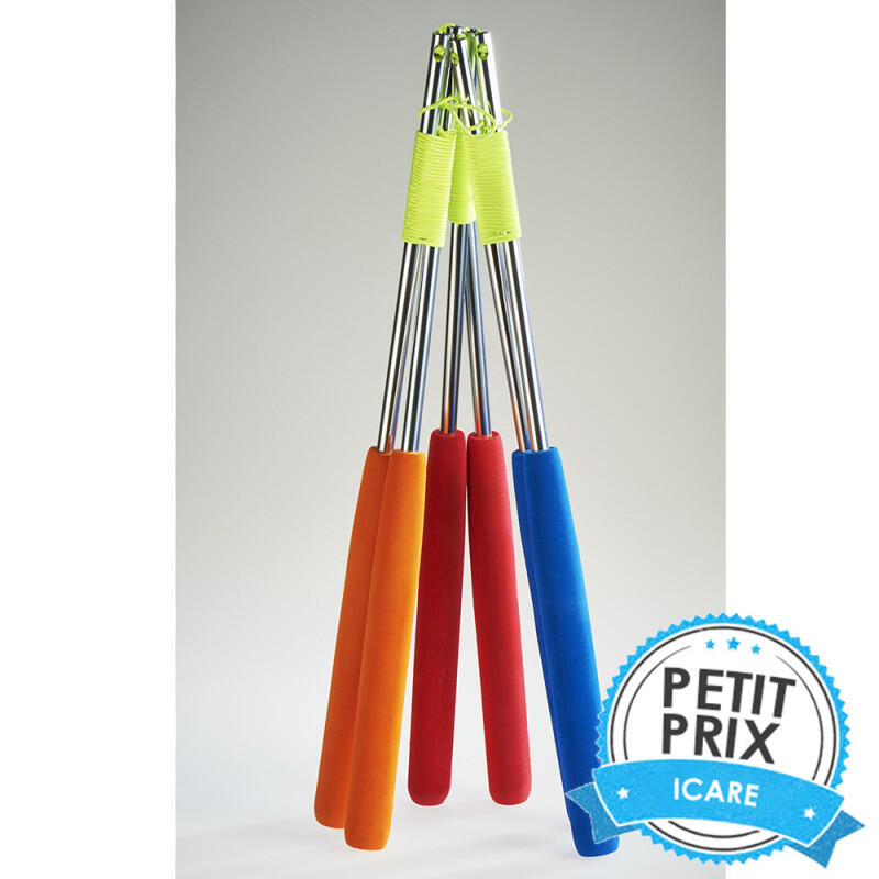 La paire de Baguette en Aluminim pour diabolo- Juggling Series - 32,5 cm Orange