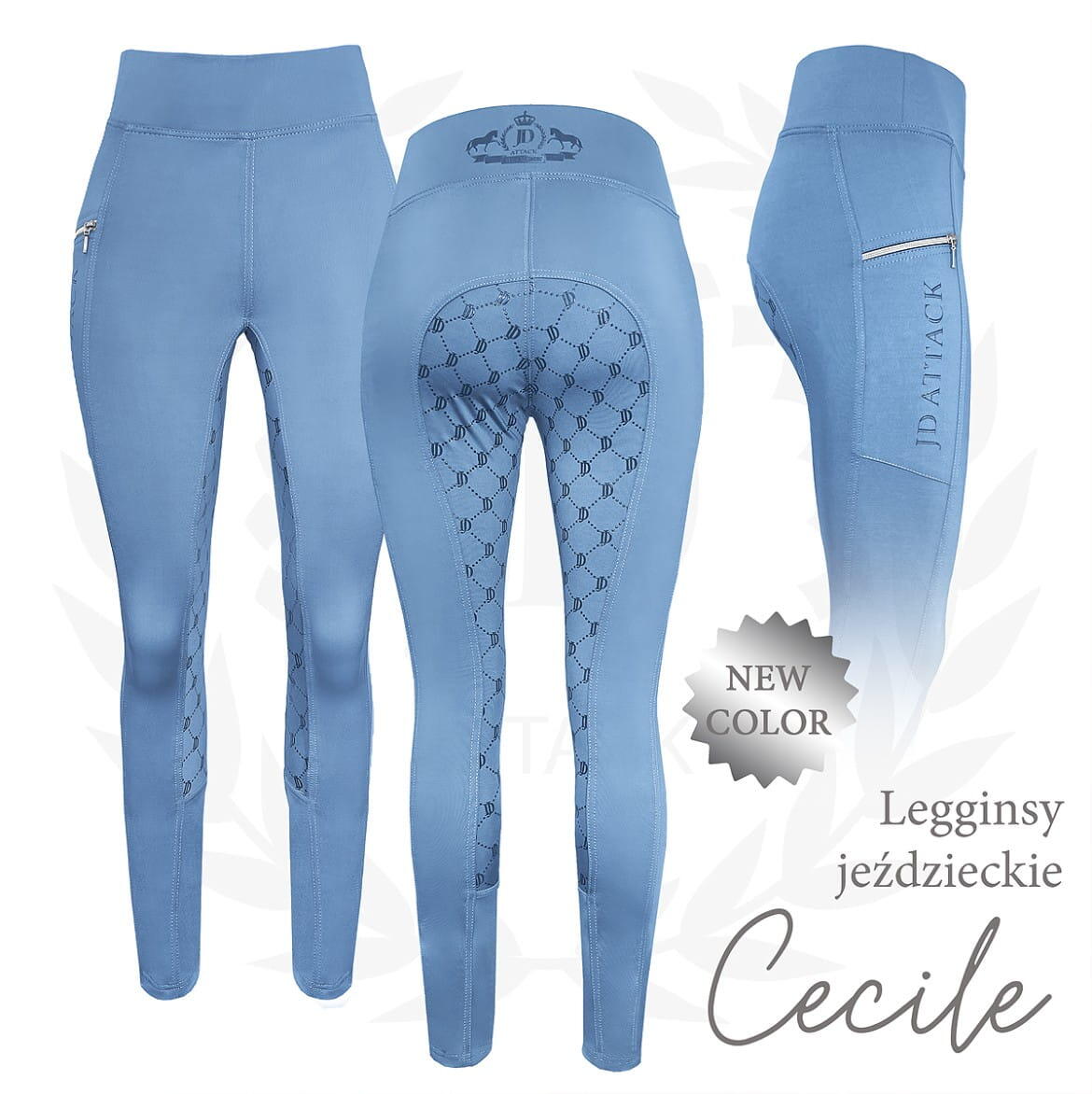 Leggings equitación Cecile - Azul Marino, M Sport Unisex 3/10