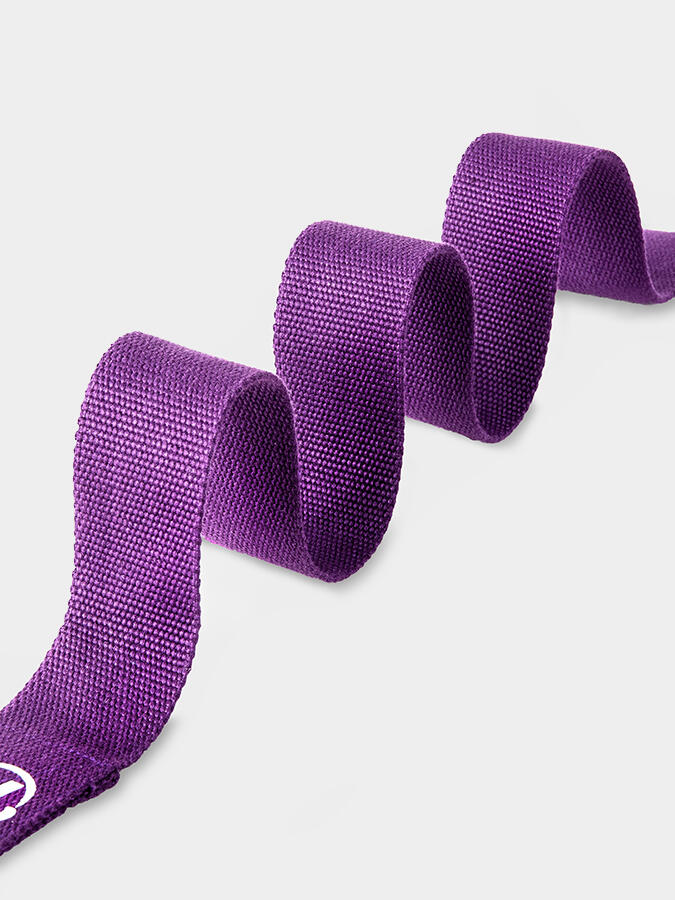 Yoga Studio Metal D-Ring Buckle Yoga Belt Strap 2.5m - Purple 5/5