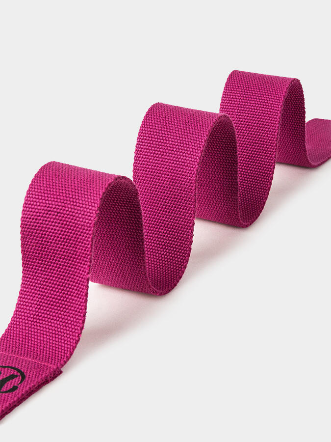 Yoga Studio Metal D-Ring Buckle Yoga Belt Strap 2.5m - Violet Magenta 5/5