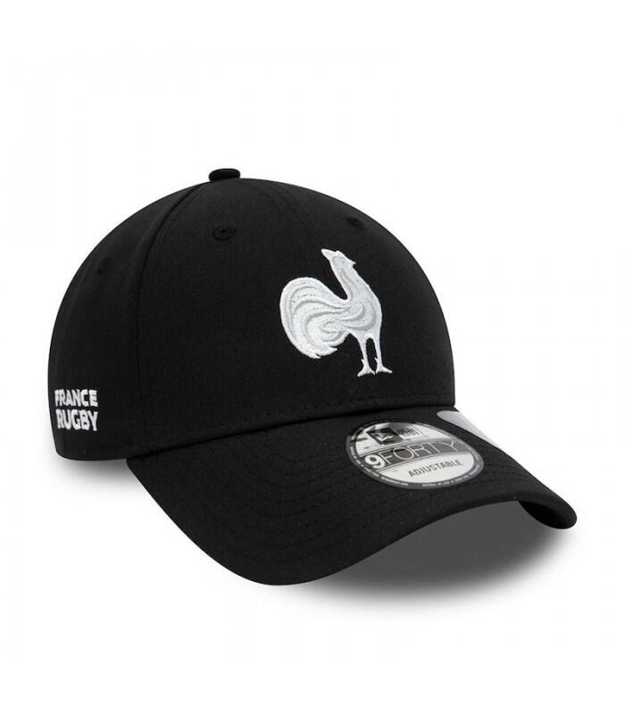 New Era France Rugby 9FORTY Adjustable Cap Black 2/5