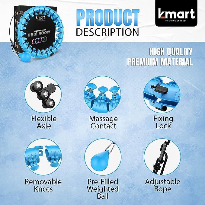 K-Mart Adjustable Blue SmartHula Hoops 3/4