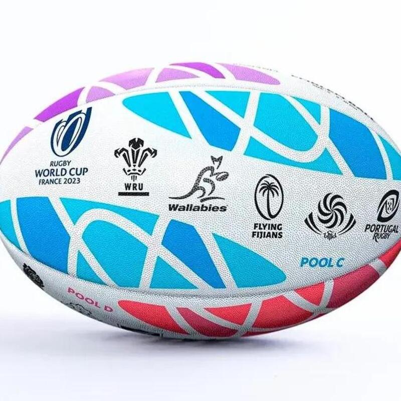 25 Ballons de Rugby Gilbert Emblème Coupe du Monde 2023
