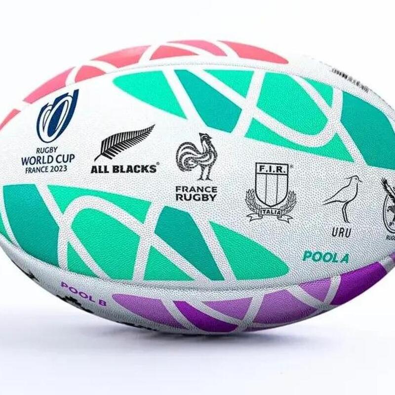 25 Ballons de Rugby Gilbert Emblème Coupe du Monde 2023