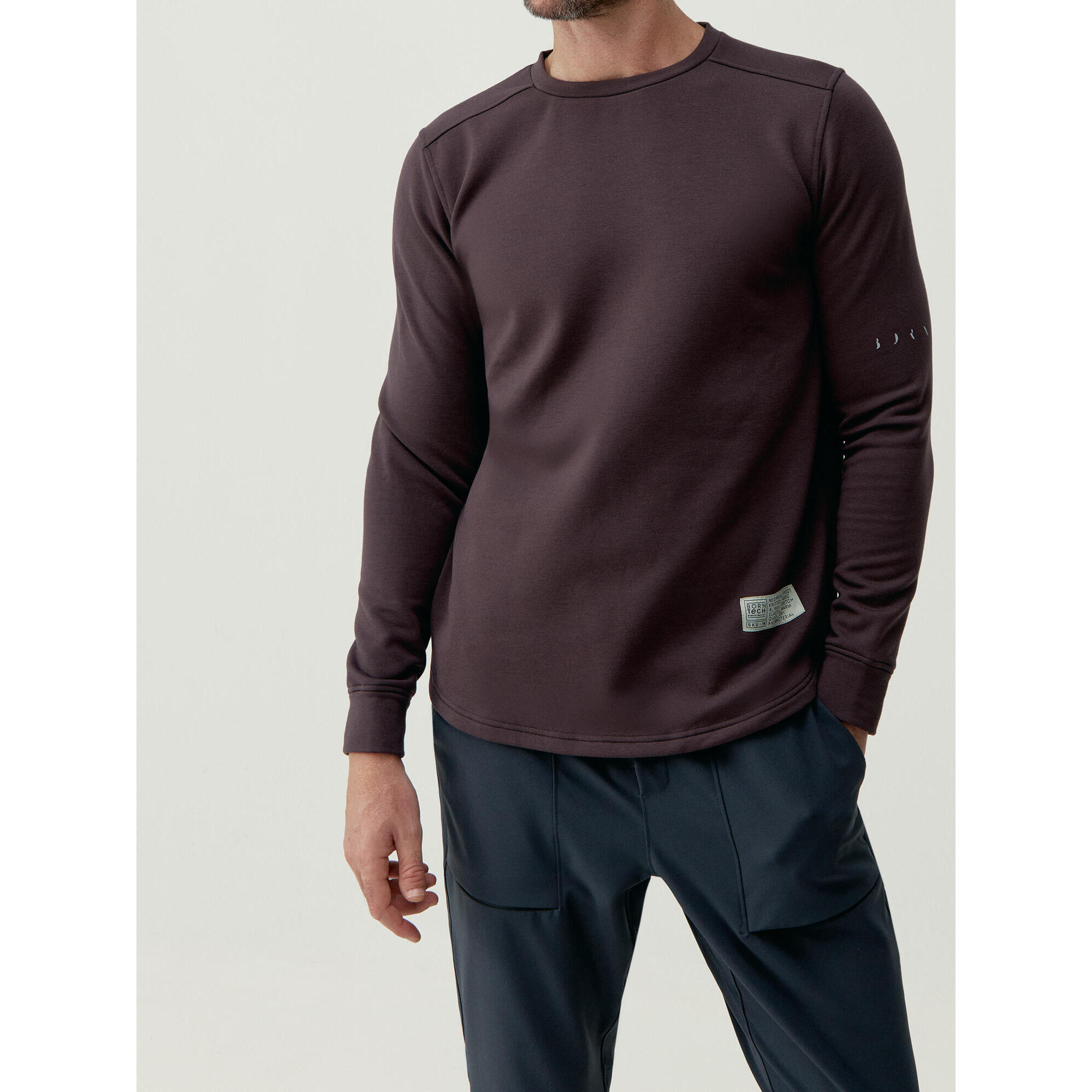 Born Living Yoga - Sweat-shirt Homme En Tissu Performant Avec Poche Erie Born Living Yoga - Sweat-shirt - Bordeaux|rouge - 42 M/l - Decathlon