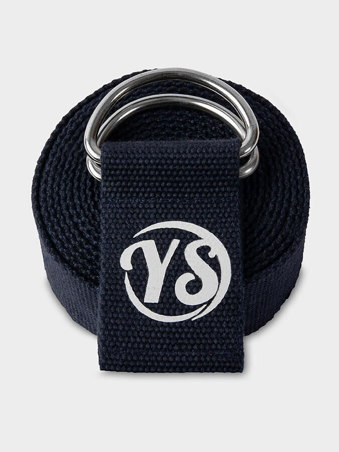 YOGA STUDIO Yoga Studio Metal D-Ring Buckle Yoga Belt Strap 2.5m - Navy
