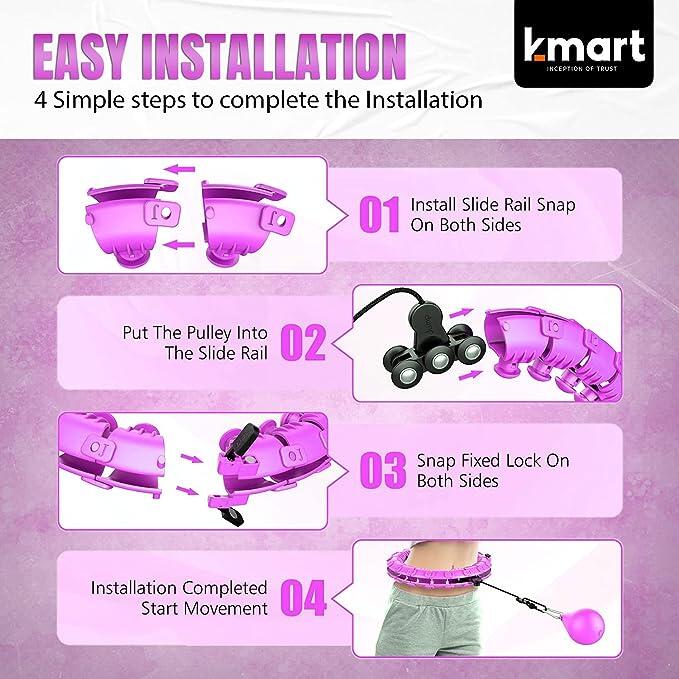 K-Mart Adjustable purple SmartHula Hoops 4/5