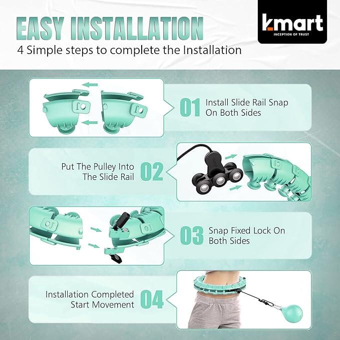 K-Mart Adjustable Green SmartHula Hoops 4/5