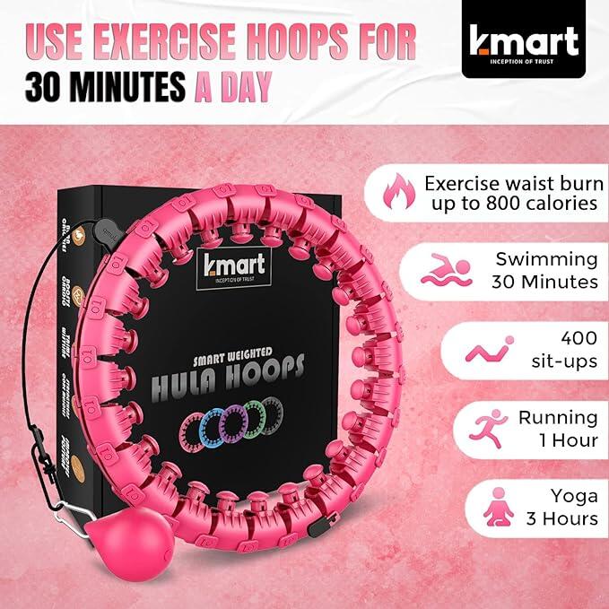 K-Mart Adjustable Pink SmartHula Hoops 5/5