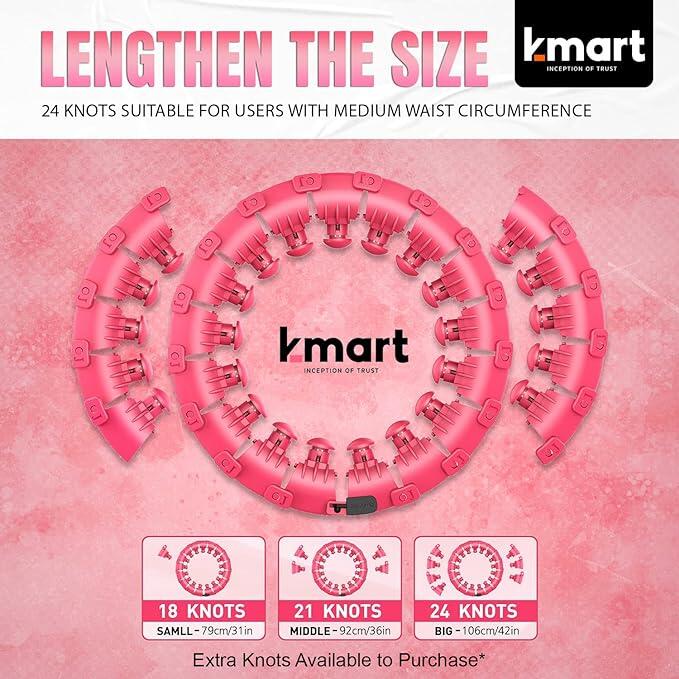 K-Mart Adjustable Pink SmartHula Hoops 2/5