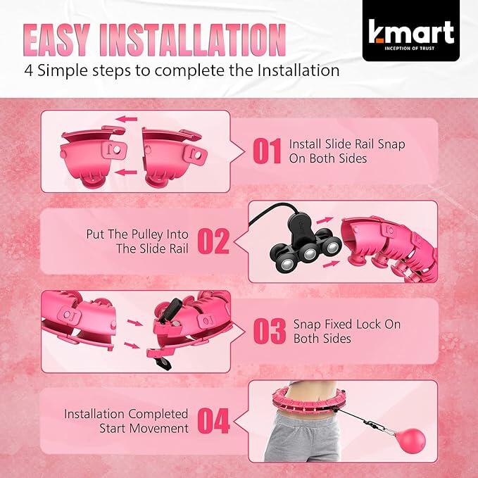 K-Mart Adjustable Pink SmartHula Hoops 4/5