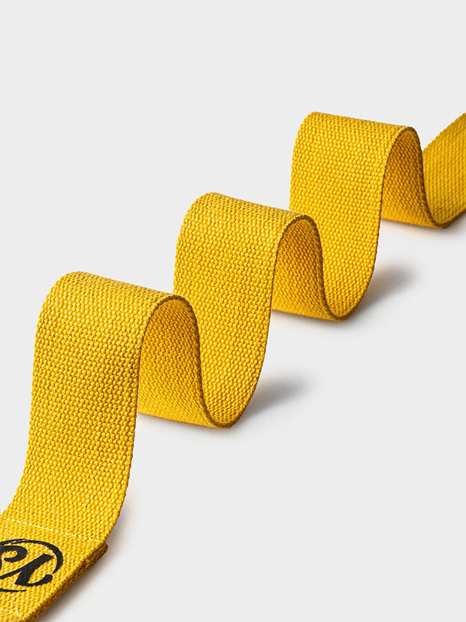 Yoga Studio Metal D-Ring Buckle Yoga Belt Strap 2.5m - Yellow 4/5