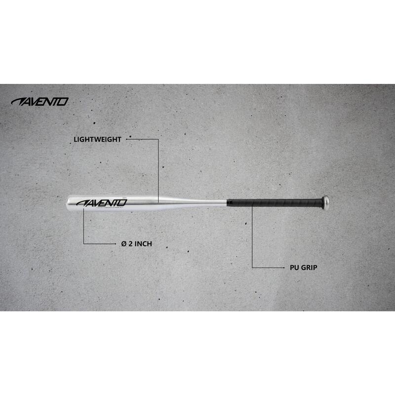 Băț baseball Avento aluminiu 65 cm silver