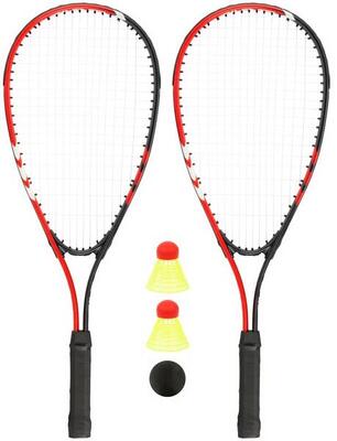 Crossminton set avento - zwart/rood - uni