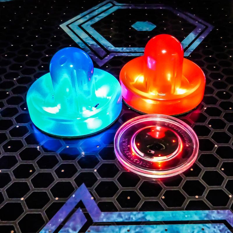 Masa Air Hockey Fire vs Ice, LED, tablă scor electronică, 135 cm