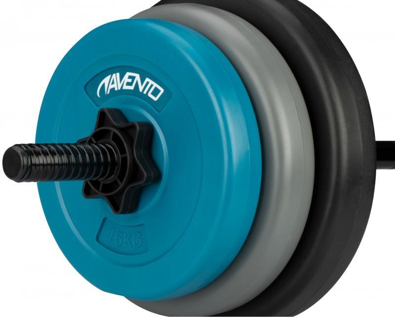 Avento Ensemble d'haltère réglable 20 kg Noir, bleu et gris 2/7