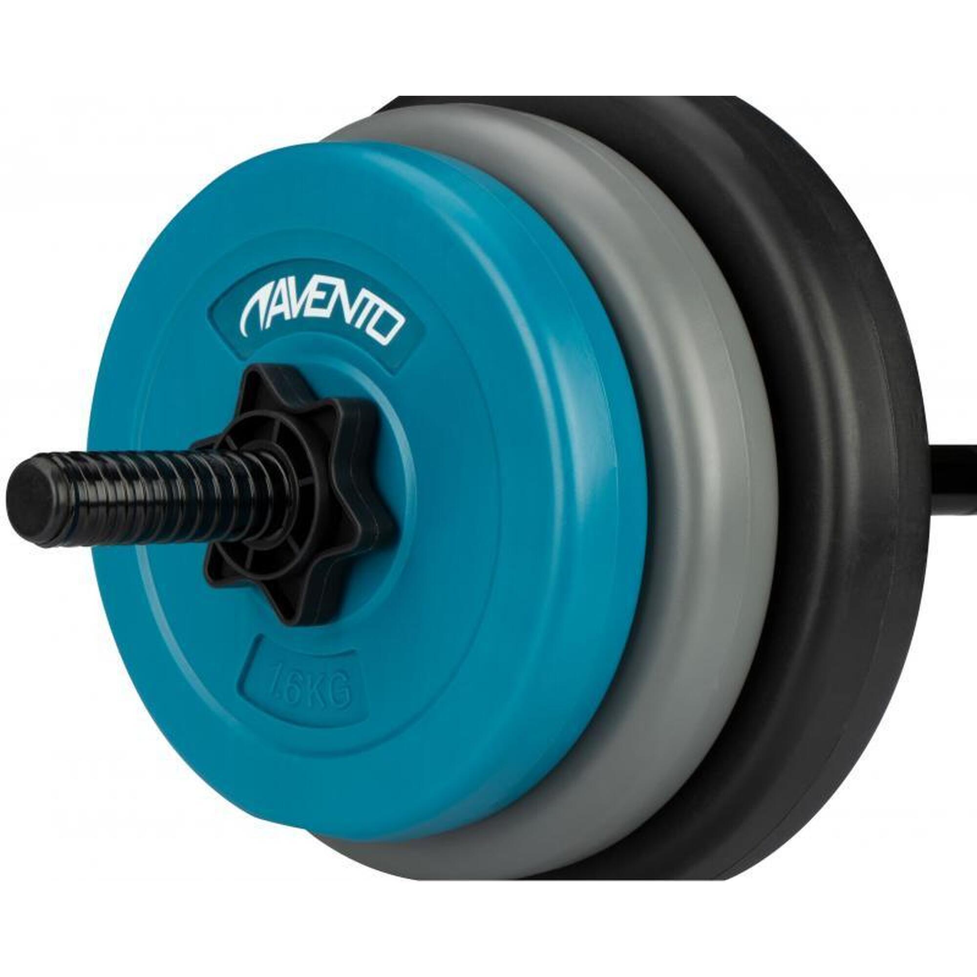 Gantera ajustabilă Avento 20 kg, negru