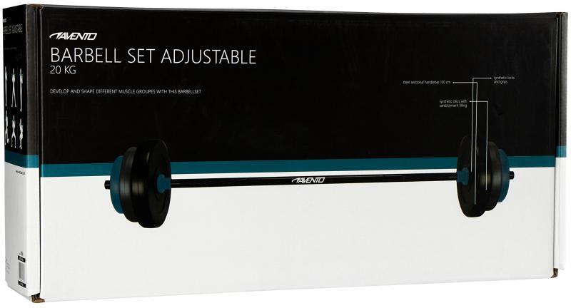 Avento Ensemble d'haltère réglable 20 kg Noir, bleu et gris 6/7