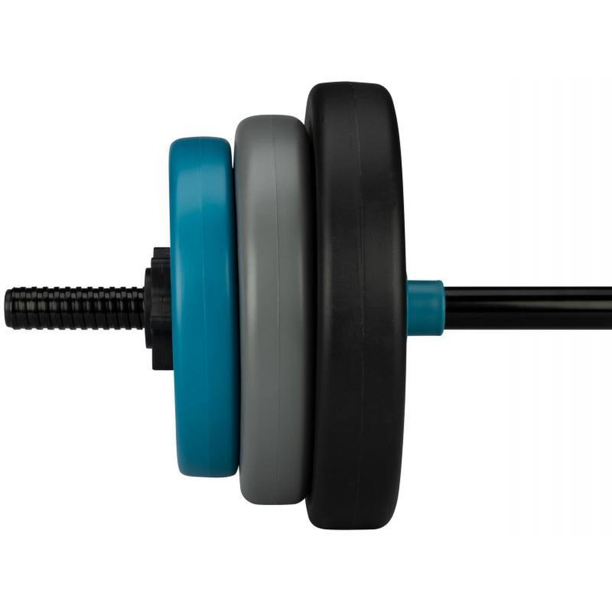 Gantera ajustabilă Avento 20 kg, negru