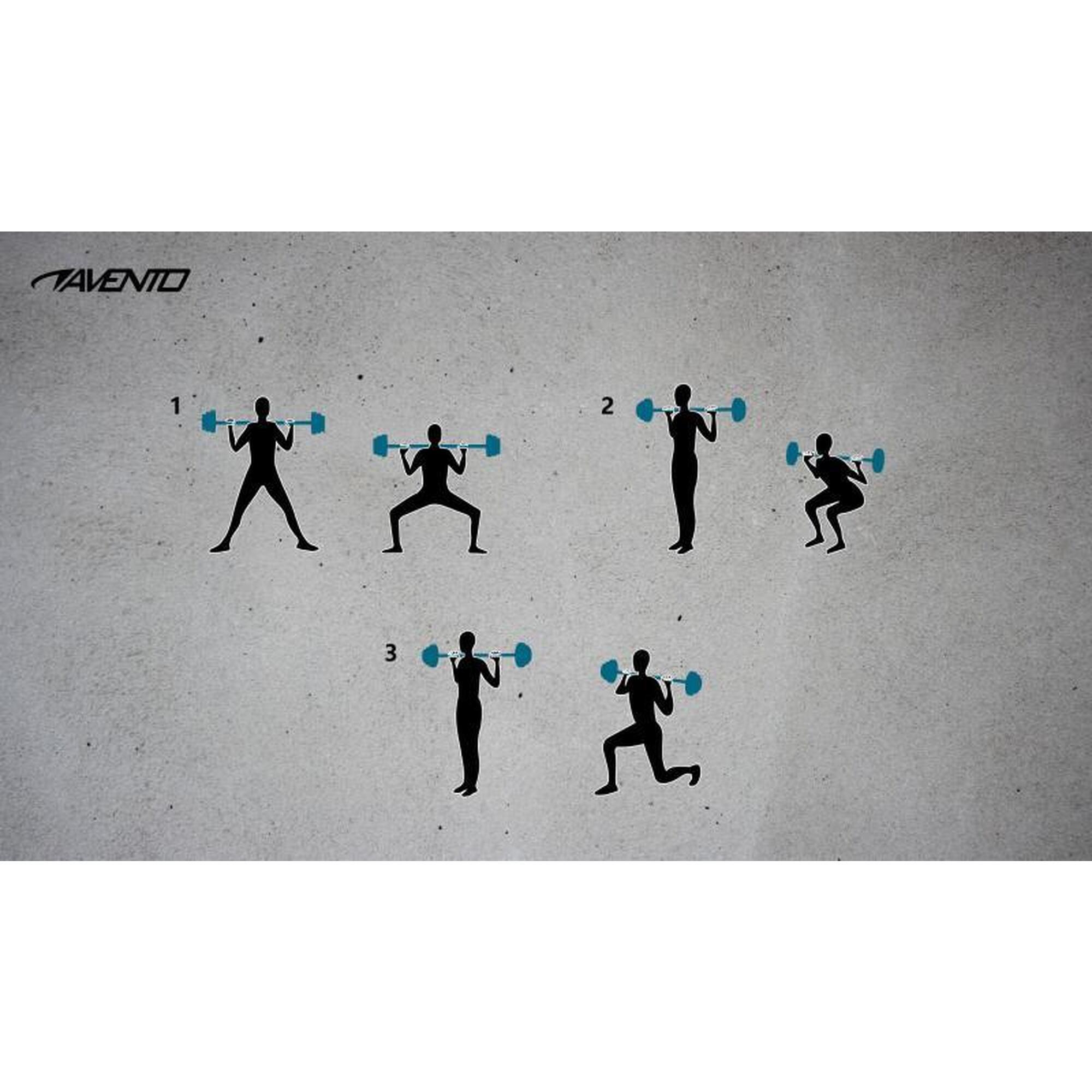 Gantera ajustabilă Avento 20 kg, negru