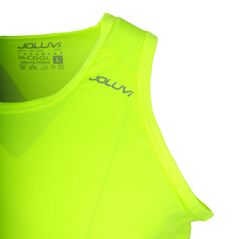 Tank-Top Ultra Tir Fitness/Gym Amarillo Neon Ohne Atmungsaktiv JOLUVI