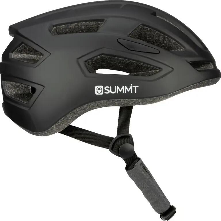 Summit Bike Helmet, Adjustable for Adults, Black, One Size