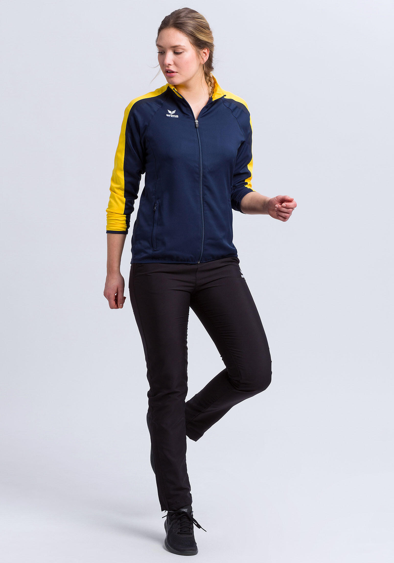 Erima Liga 2.0 Presentatiejack Dames - New Navy / Geel / Donker Navy 3/6