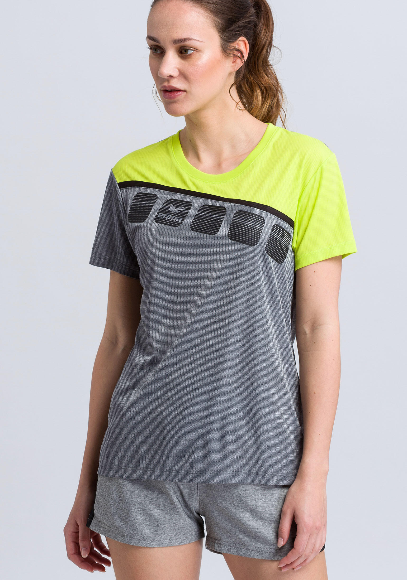 grau / fluoreszierendes Neongelb