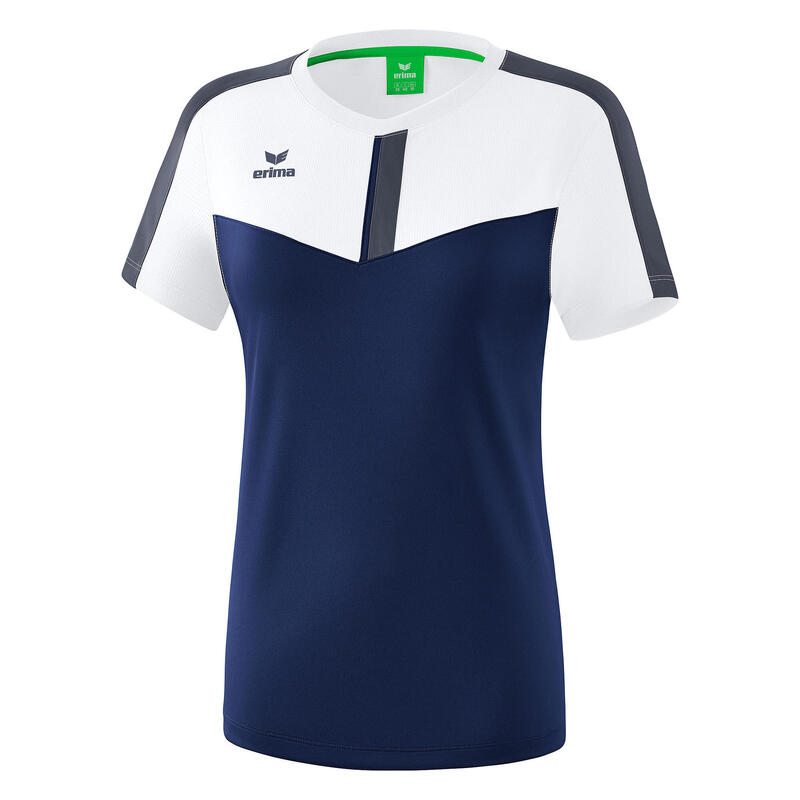Tricou ERIMA Squad Alb/Navy/Gri