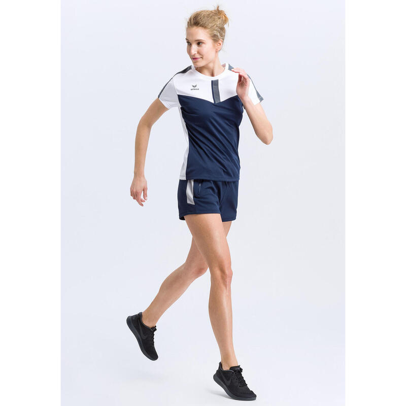 Tricou ERIMA Squad Alb/Navy/Gri