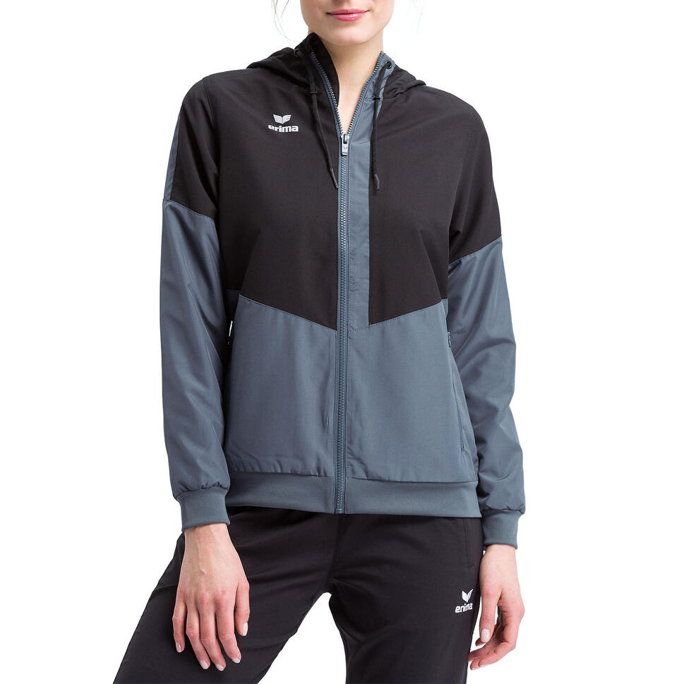 Erima Squad Tracktop - Giacca Con Cappuccio Da Donna - Leggera, Con Tasche E Fodera In Rete - Ideale Per Sport E Tempo Libero - 5