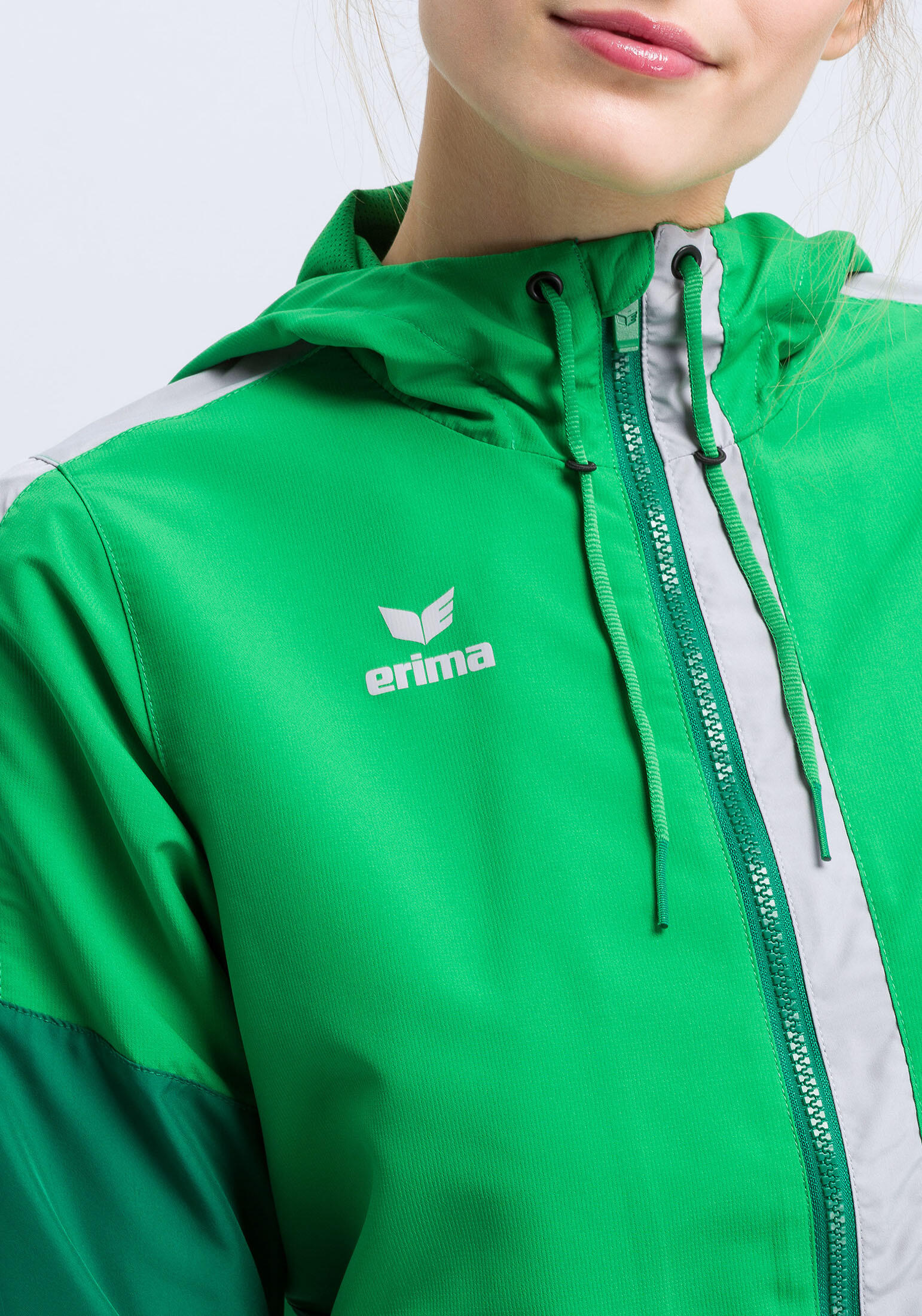 Jacheta ERIMA Squad Verde/Gri 4/7