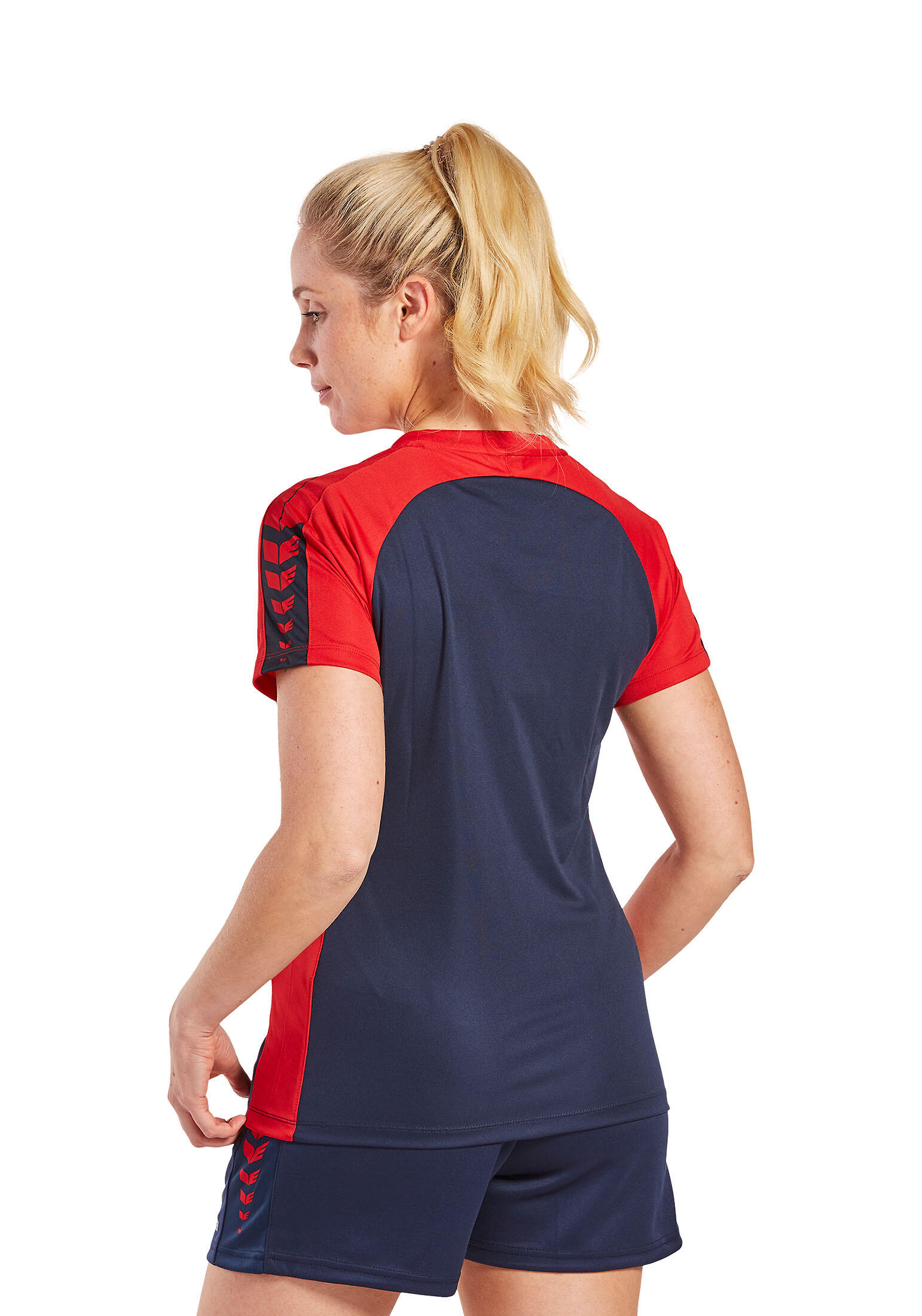 Erima Six Wings T-Shirt Dames - New Navy / Rood 2/7