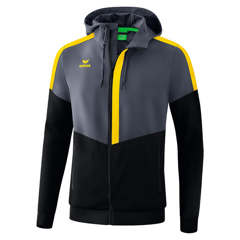 Trainingsjack Squad heren polyester grijs/zwart maat L