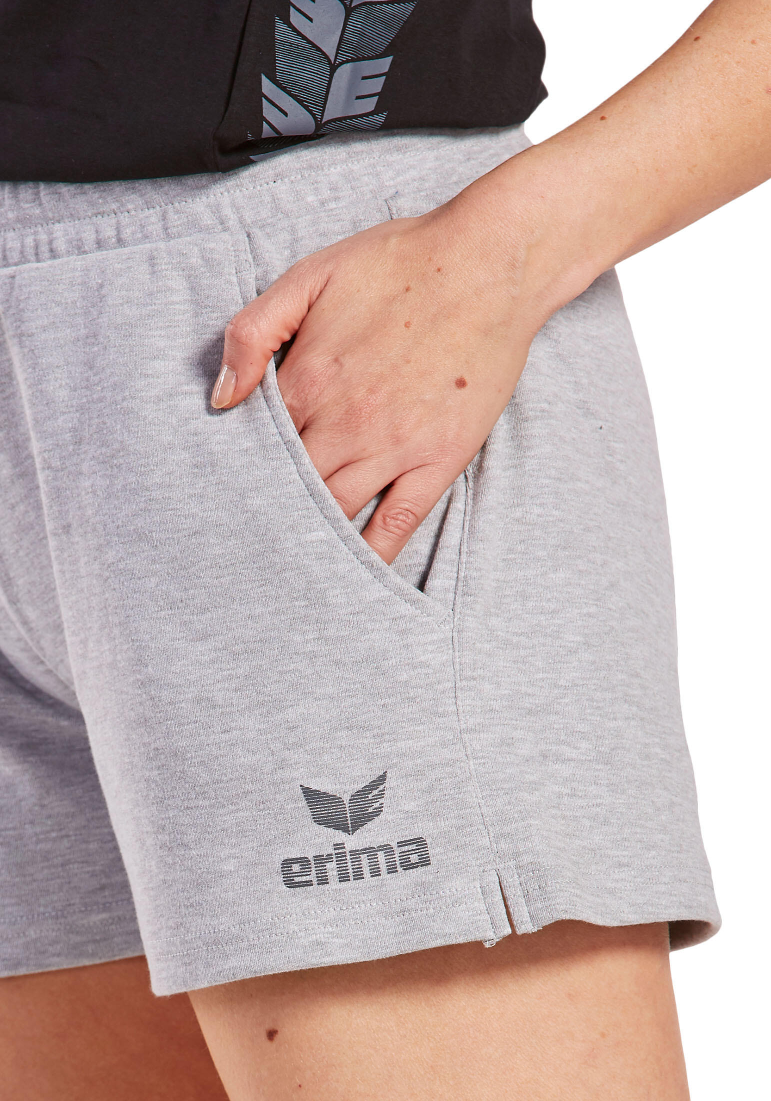 Erima Essential Team - Pantaloncini Donna In Morbido Mix Cotone, Con Tasche - 2