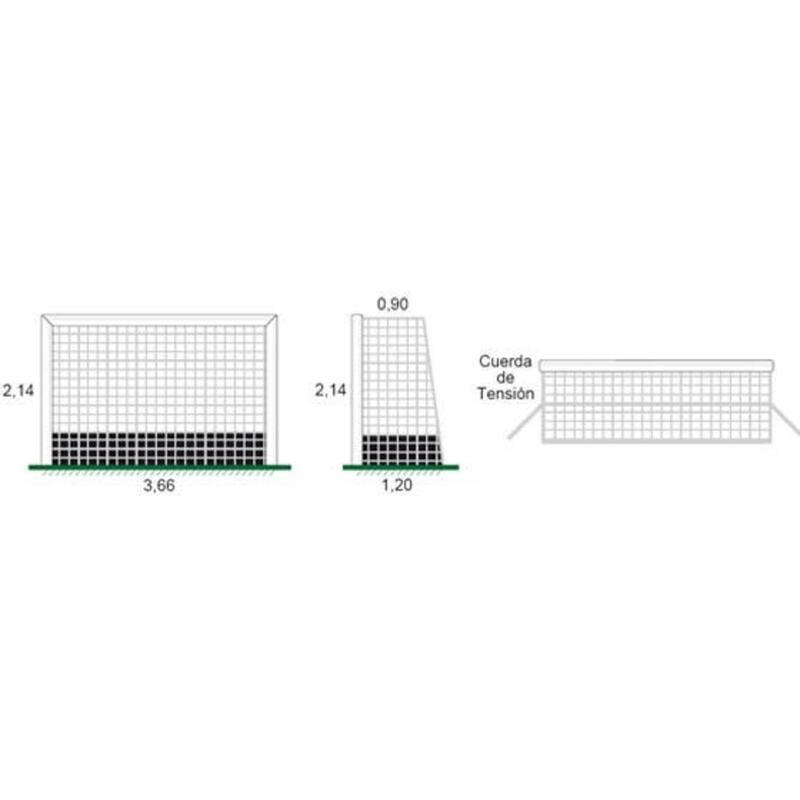 Veldhockey doelnetten 4mm 45mm mesh