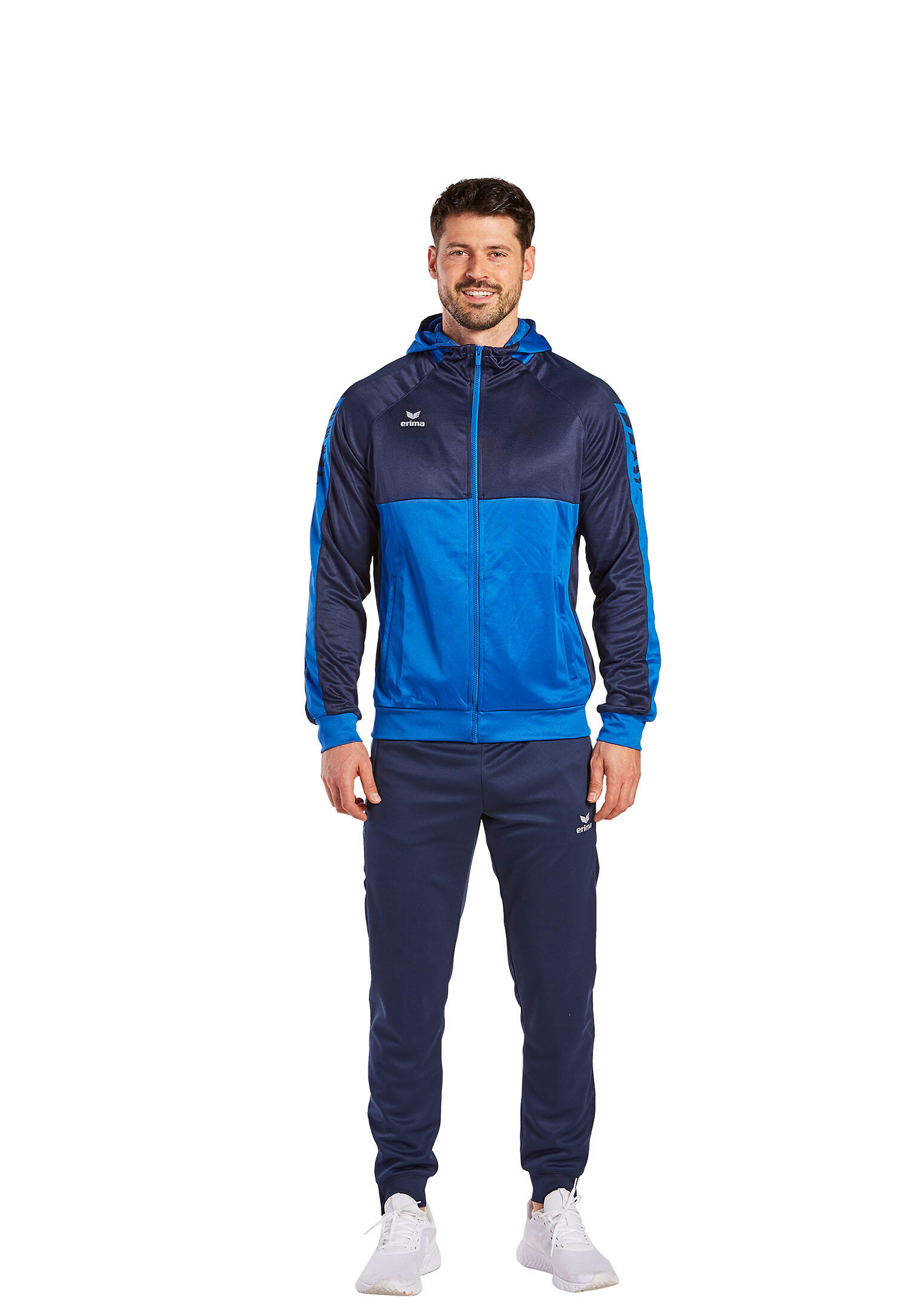 Felpa con cappuccio da allenamento Erima Six Wings 3/7