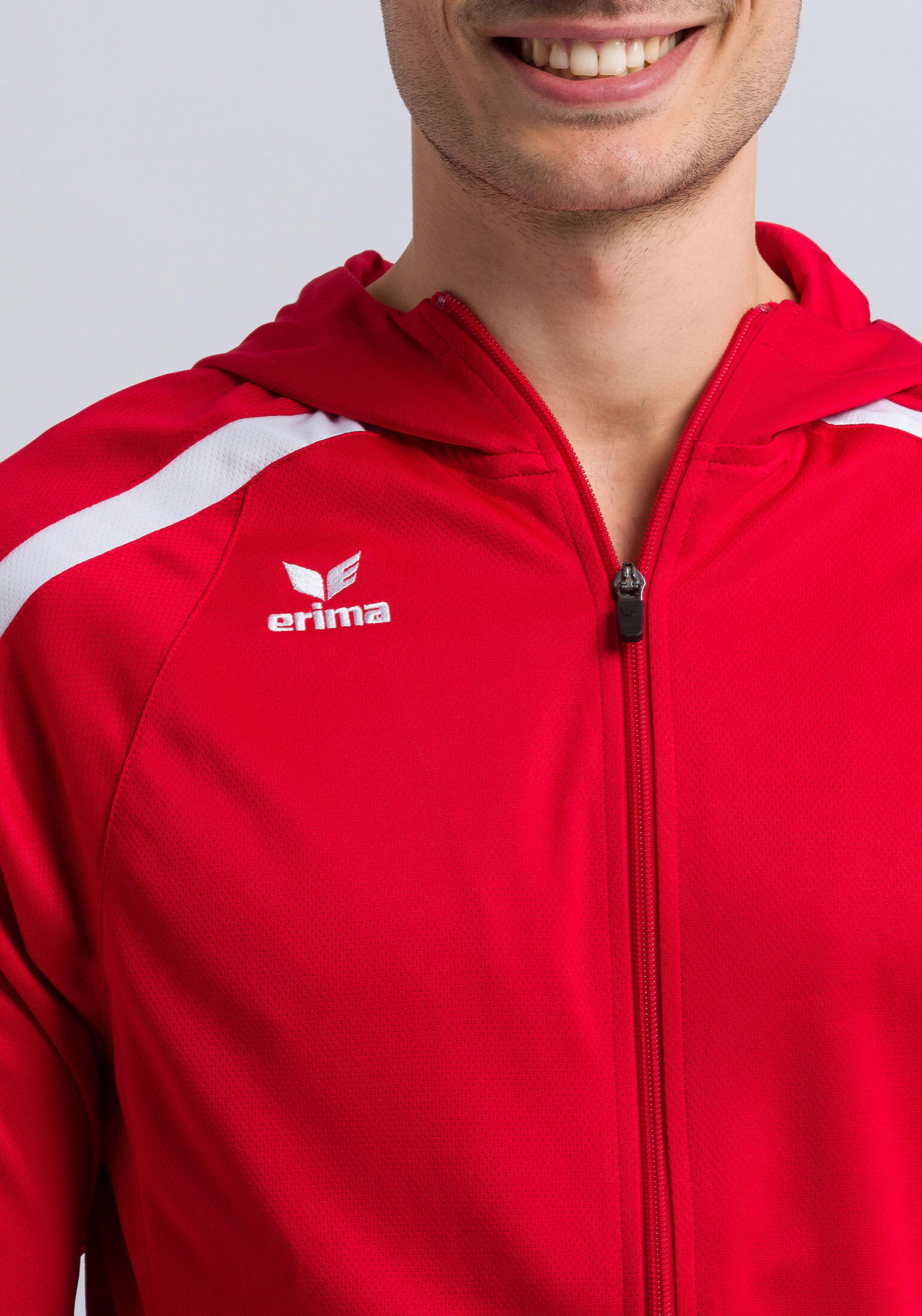 Erima Liga 2.0 Trainingsjack met Capuchon Kinderen - Rood / Donkerrood / Wit 4/7