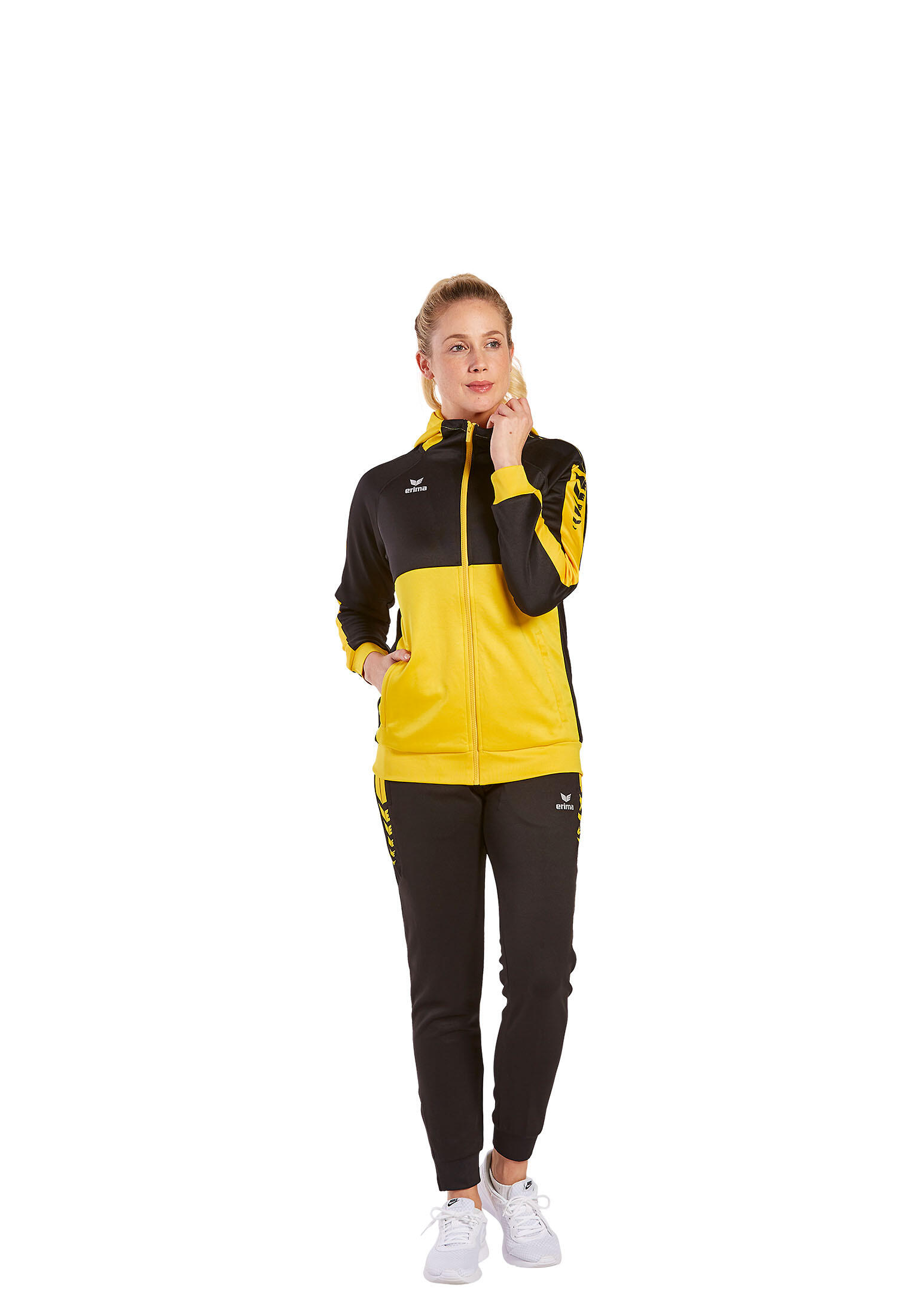 Felpa con cappuccio da allenamento donna Erima Six Wings 3/7