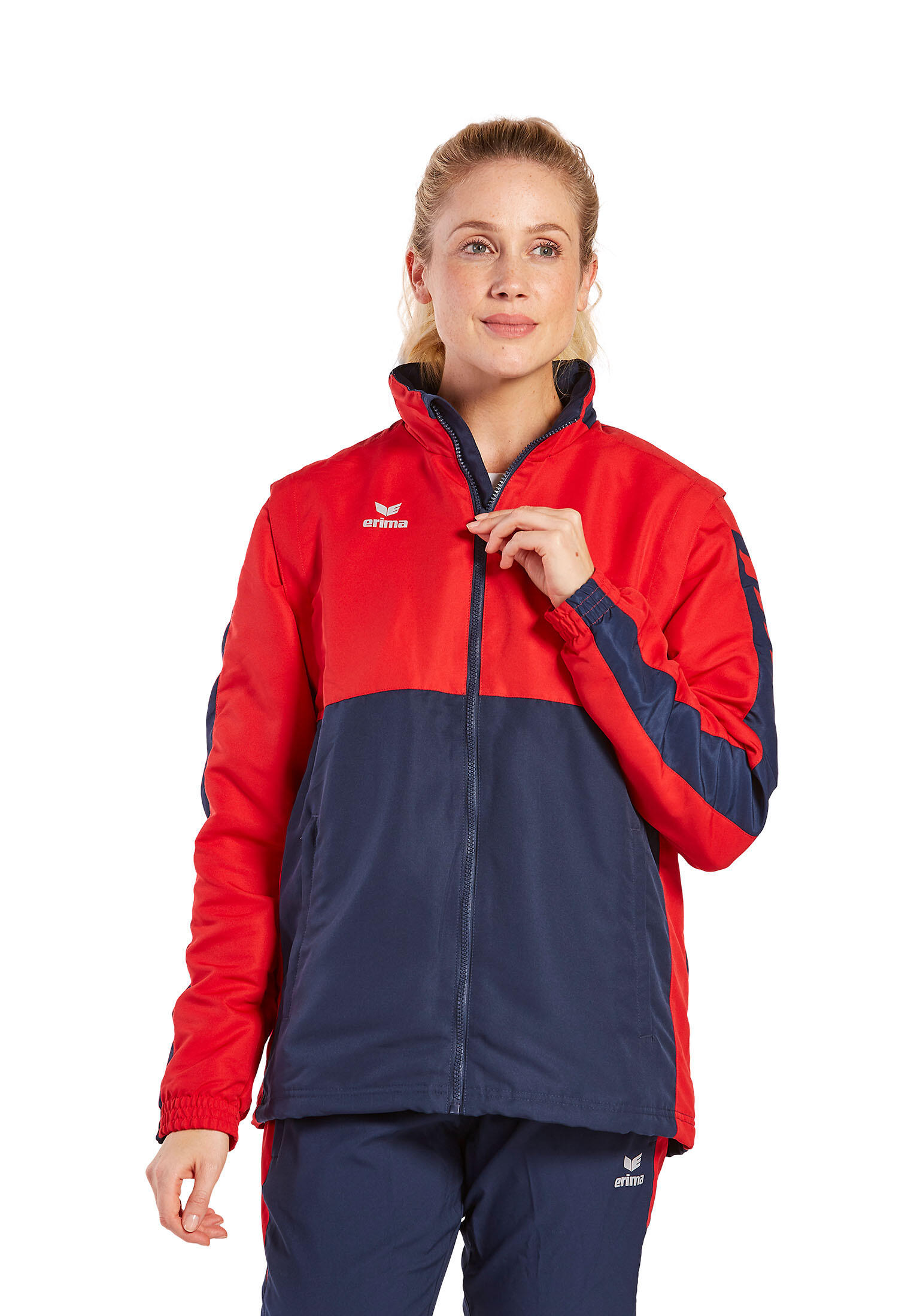 ERIMA Unisex Erwachsene Jacke mit abnehmbaren ärmeln Six Wings