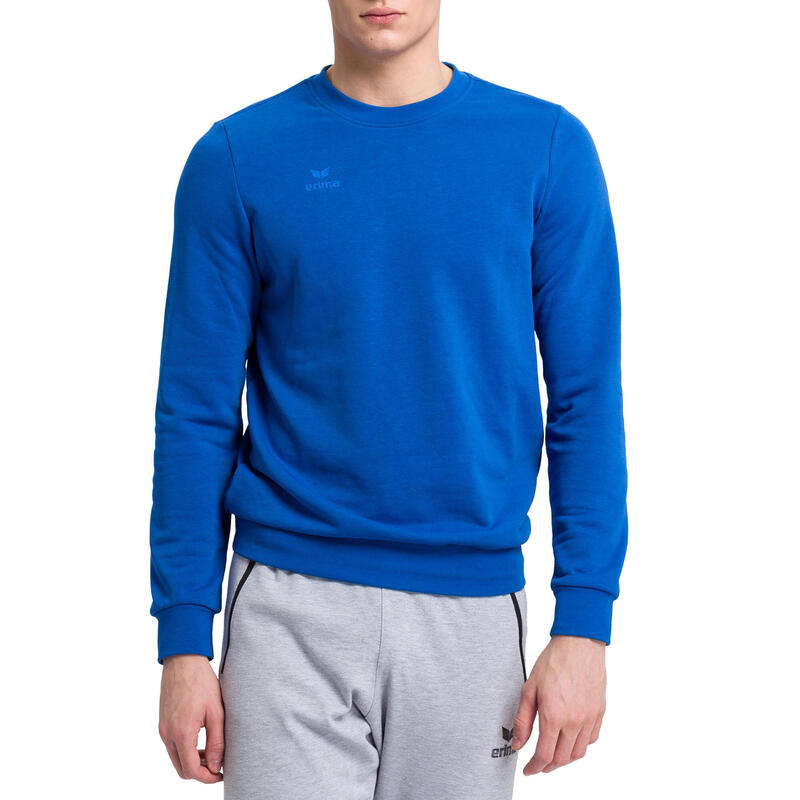 Erima sweatshirt coton/polyester bleu