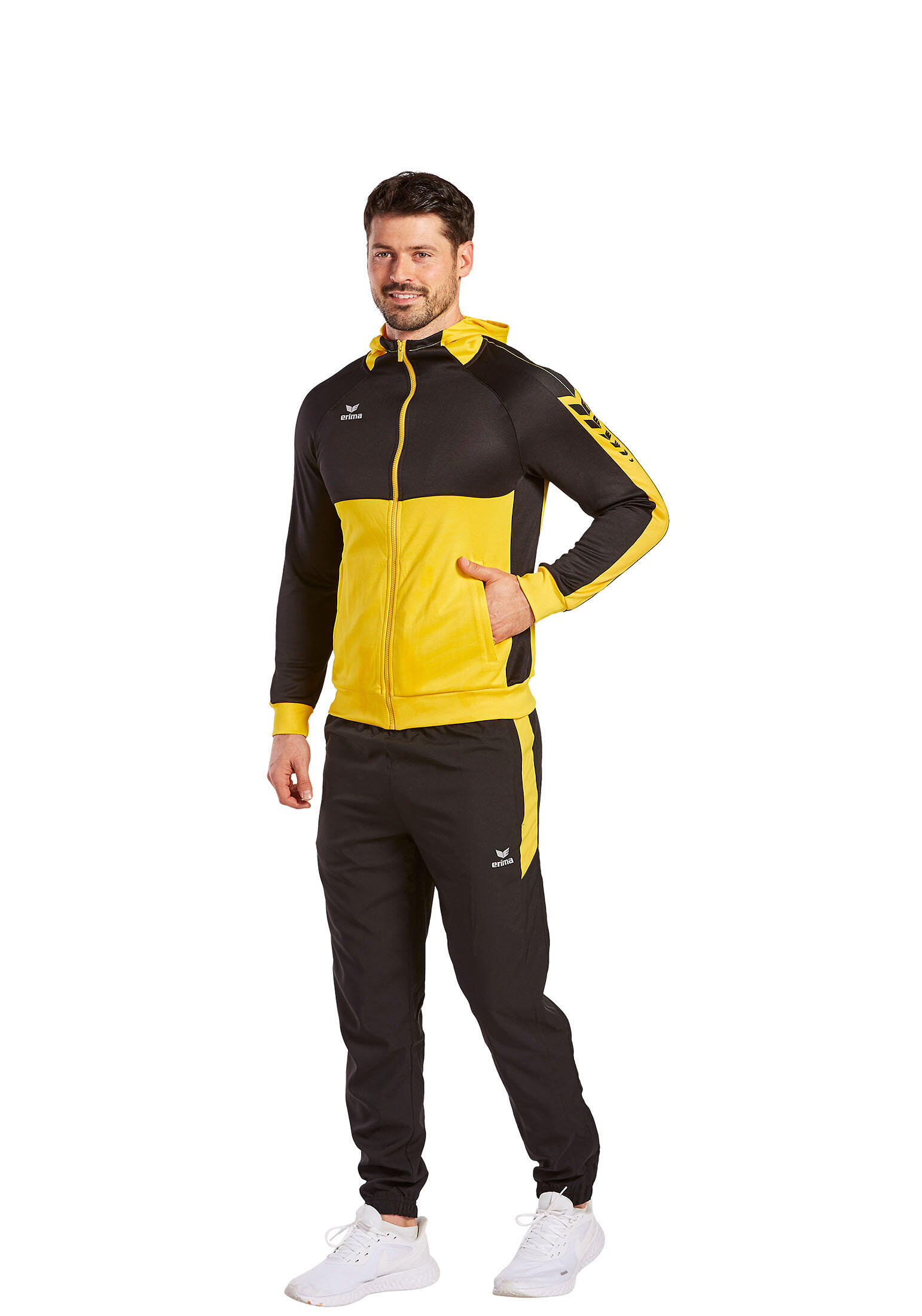 Felpa con cappuccio da allenamento Erima Six Wings 3/7